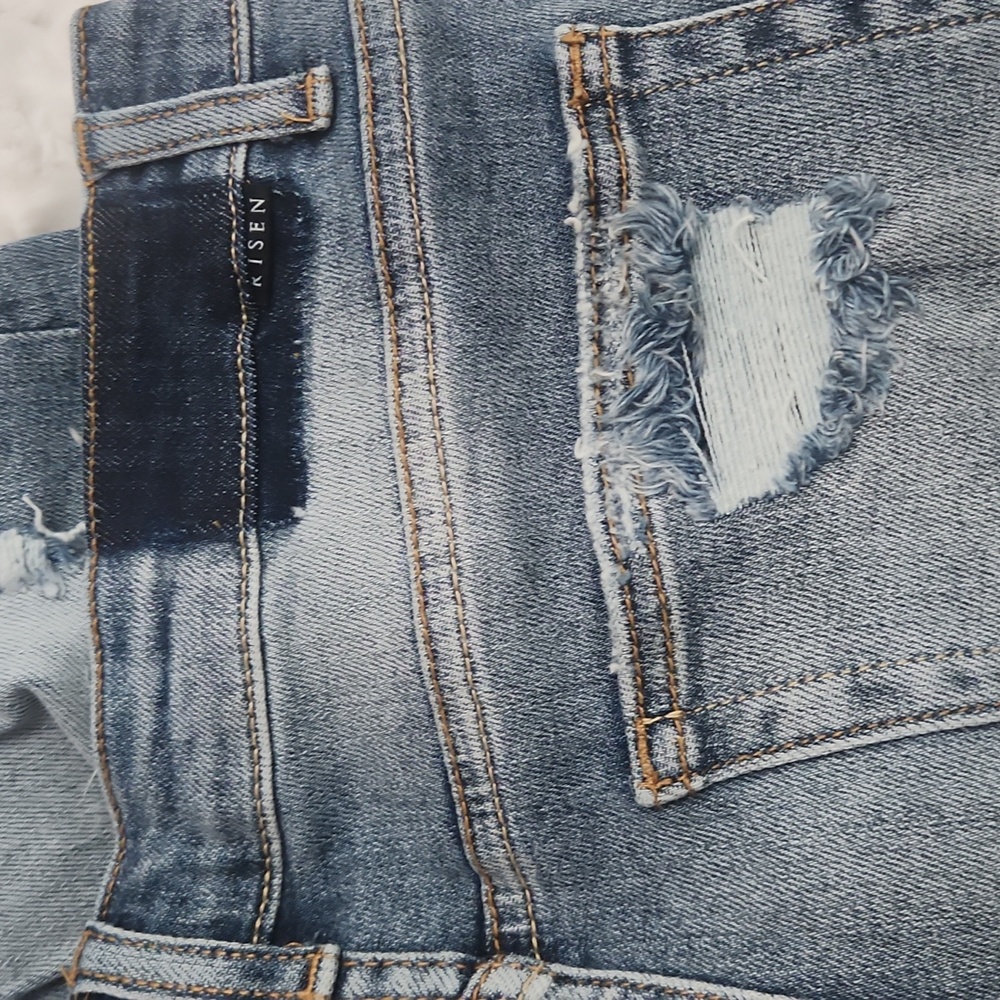 Risen Girlfriend High Rise Distressed Jeans Juniors Size 15 Womens Size … - Picture 9 of 12